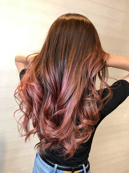 pink balayage is also popular and cute !!! | HAYATO SALONS