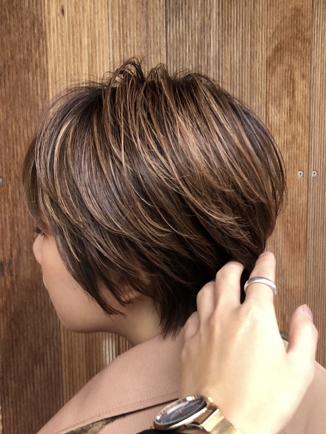 Short hair & Highlight color (Omotesando store Stylist YUKI)