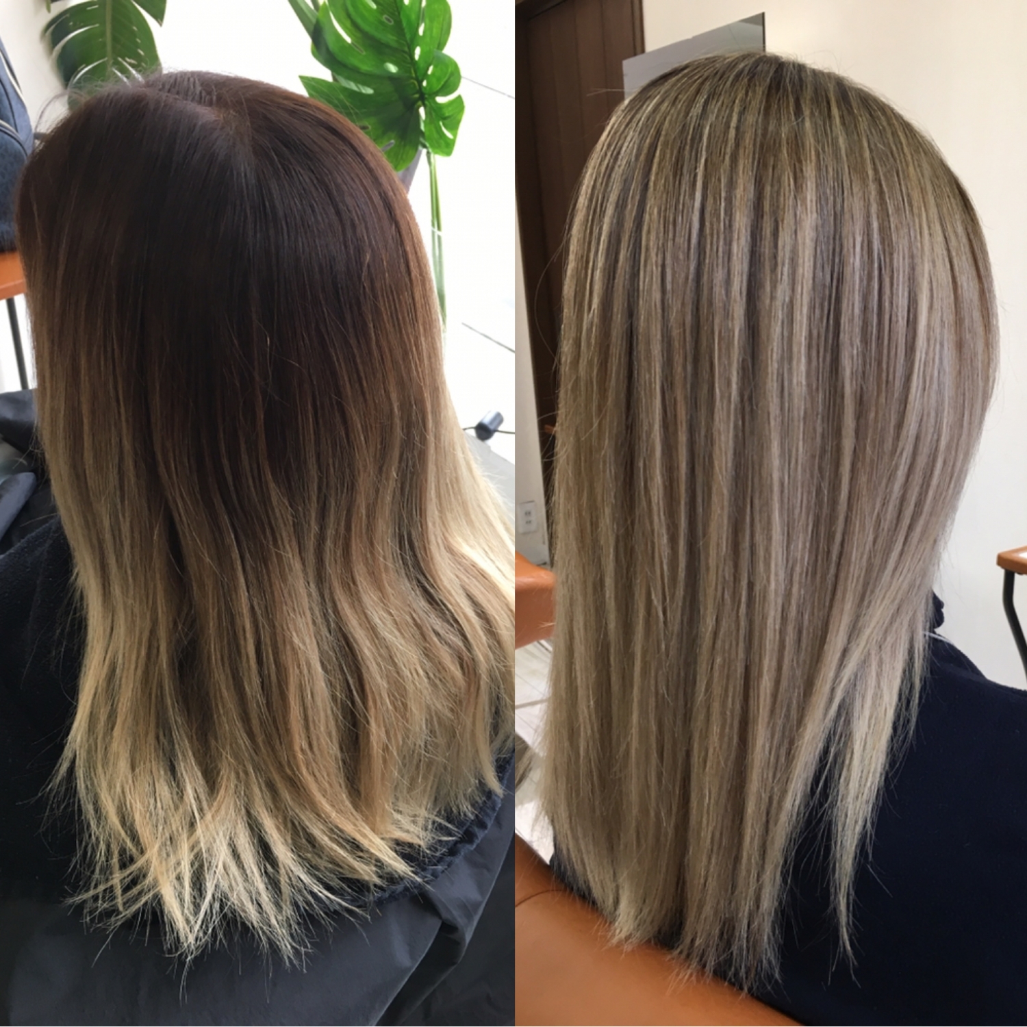 Ashy blonde highlights touch up (Omotesando store SHO)